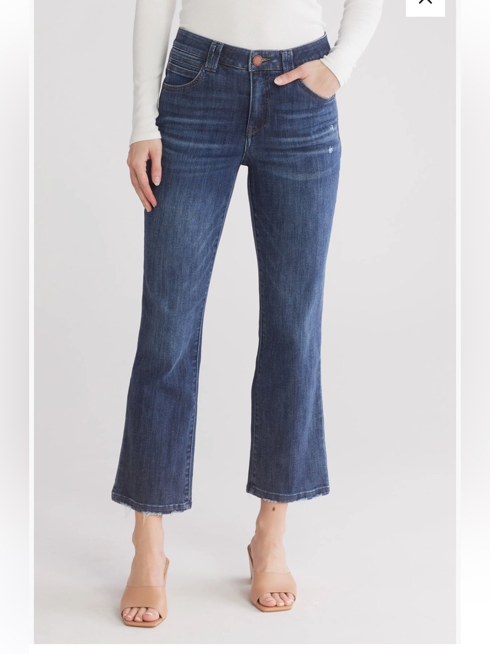 Democracy “Ab”Technology Crop Itty Bitty Flare Jeans